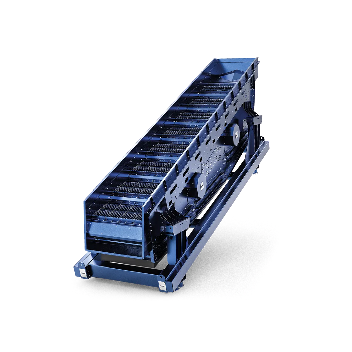 Industrielle Siebmaschine in Blau, geeignet für Recyclinganlagen, MODUL14 RZ.