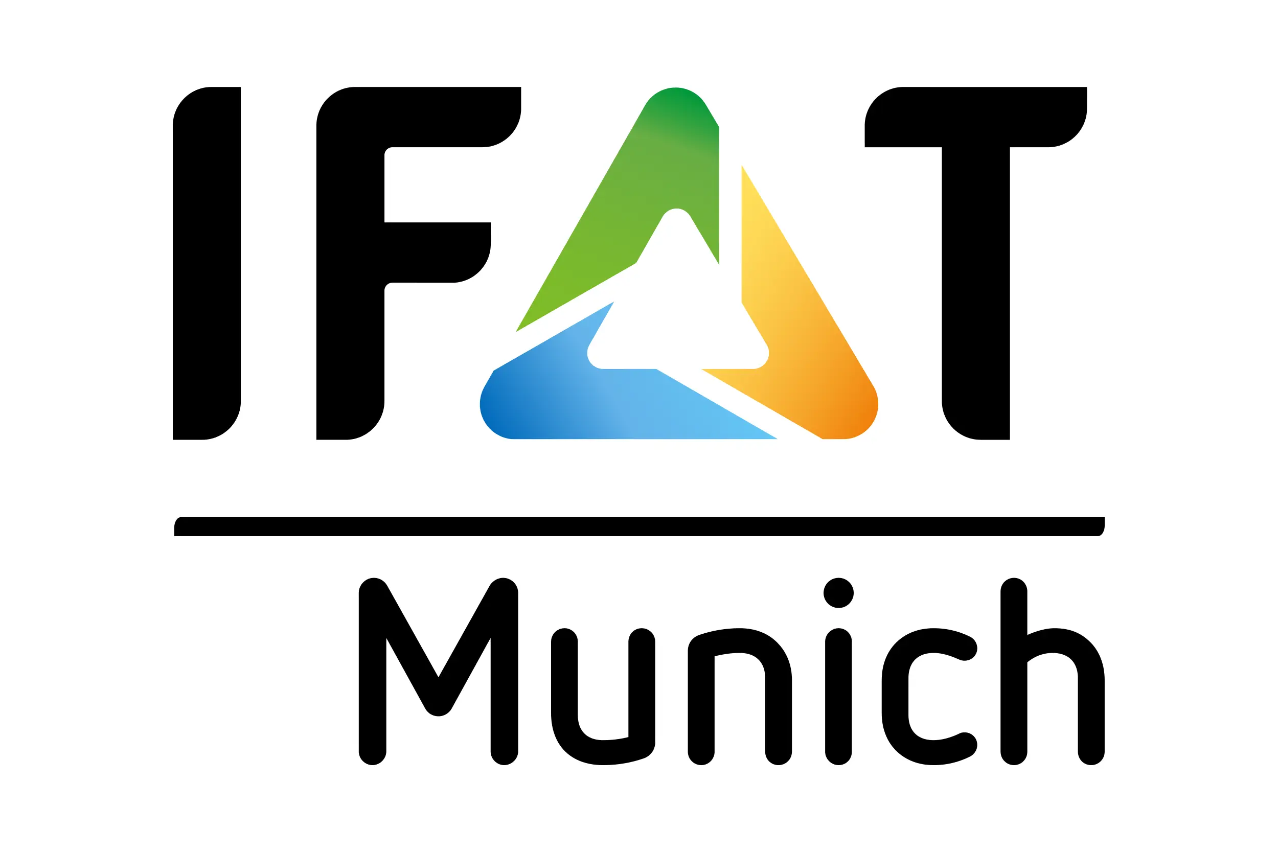 IFAT Munich logo with a colorful triangle