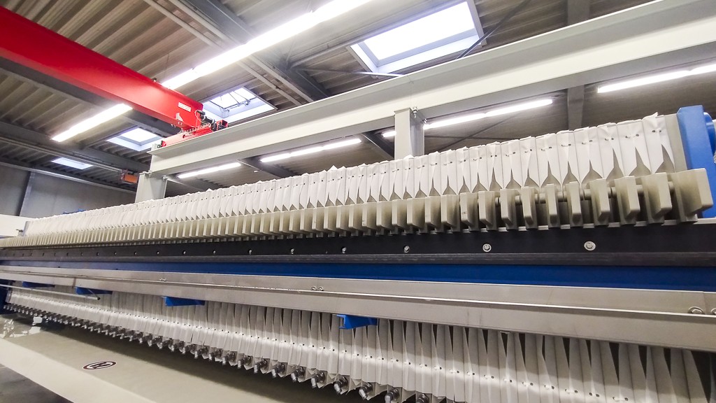 Membranfilterpresse in der industriellen Wasseraufbereitung